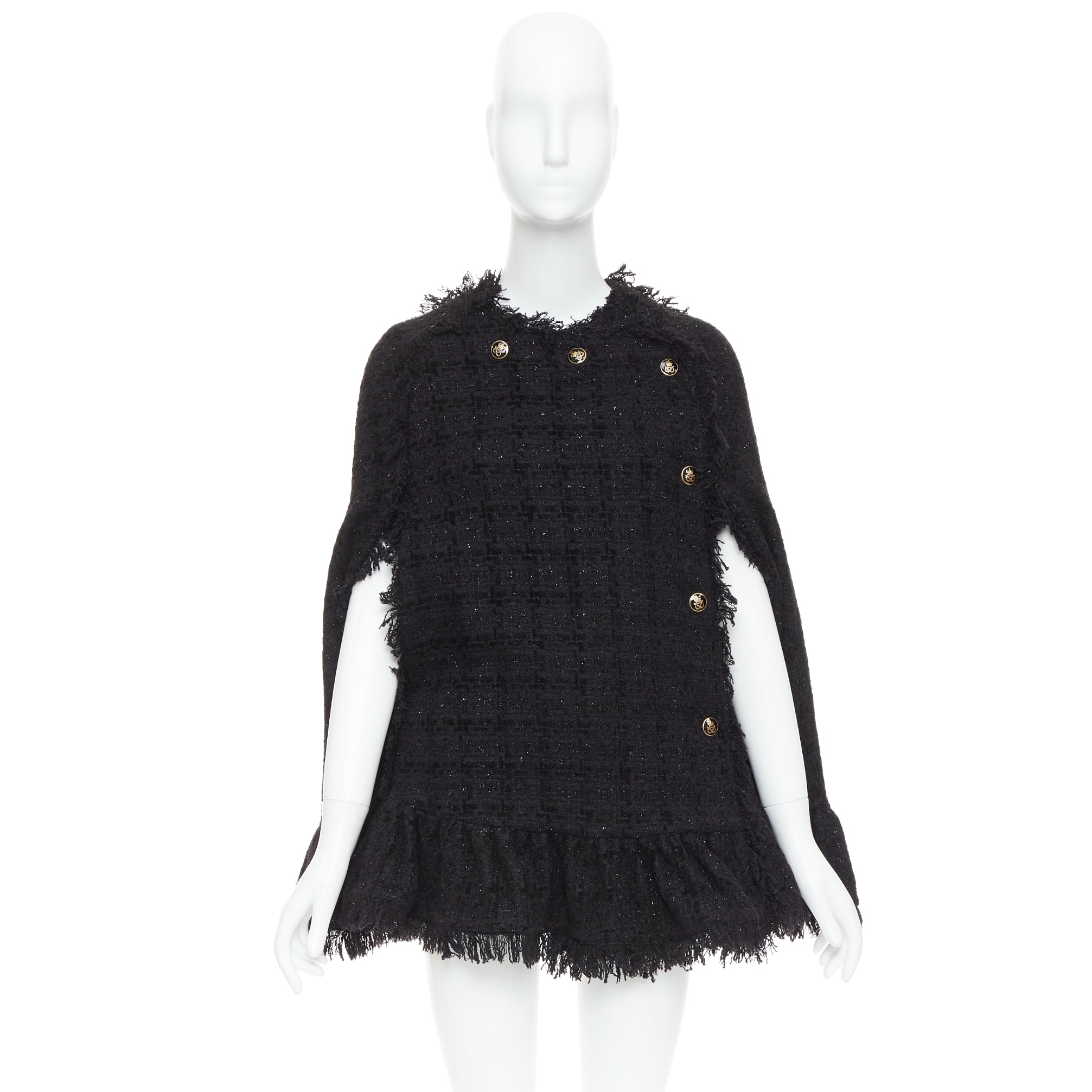 Msgm Fringe Cape Coat - Image 11