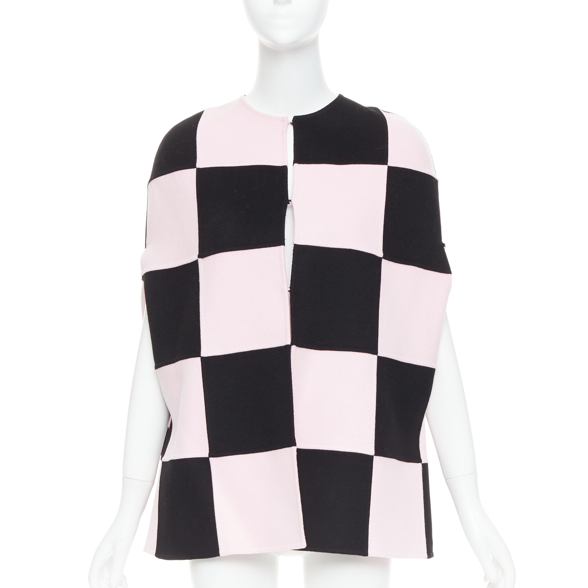 Valentino Checkered Cape Coat - Image 6
