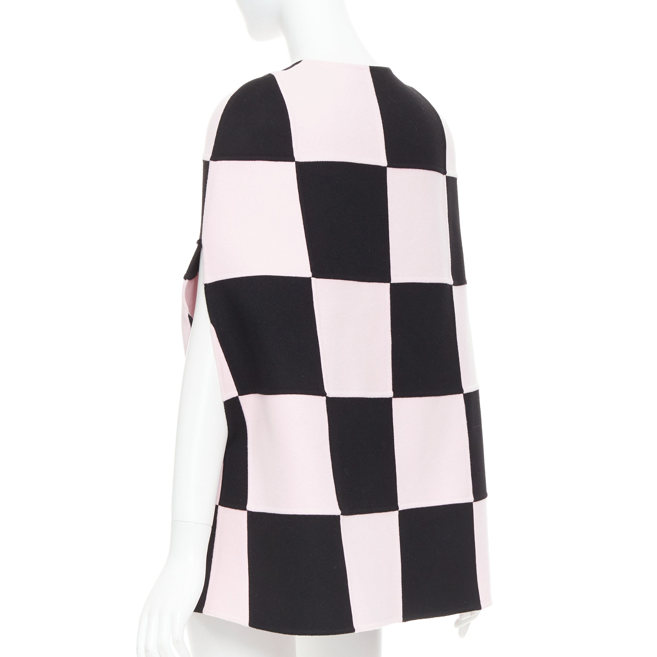 Valentino Checkered Cape Coat - Detail 1