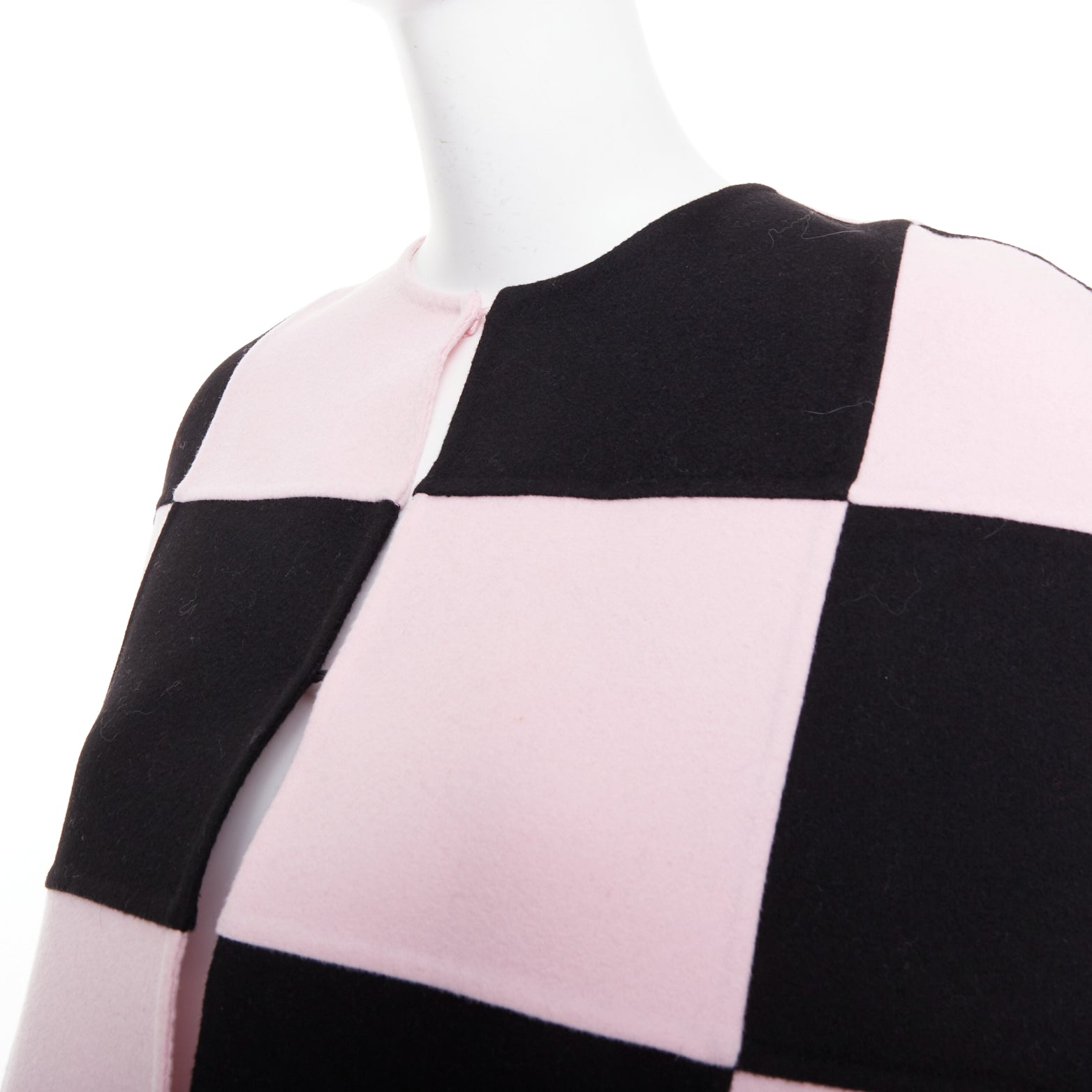 Valentino Checkered Cape Coat - Detail 2