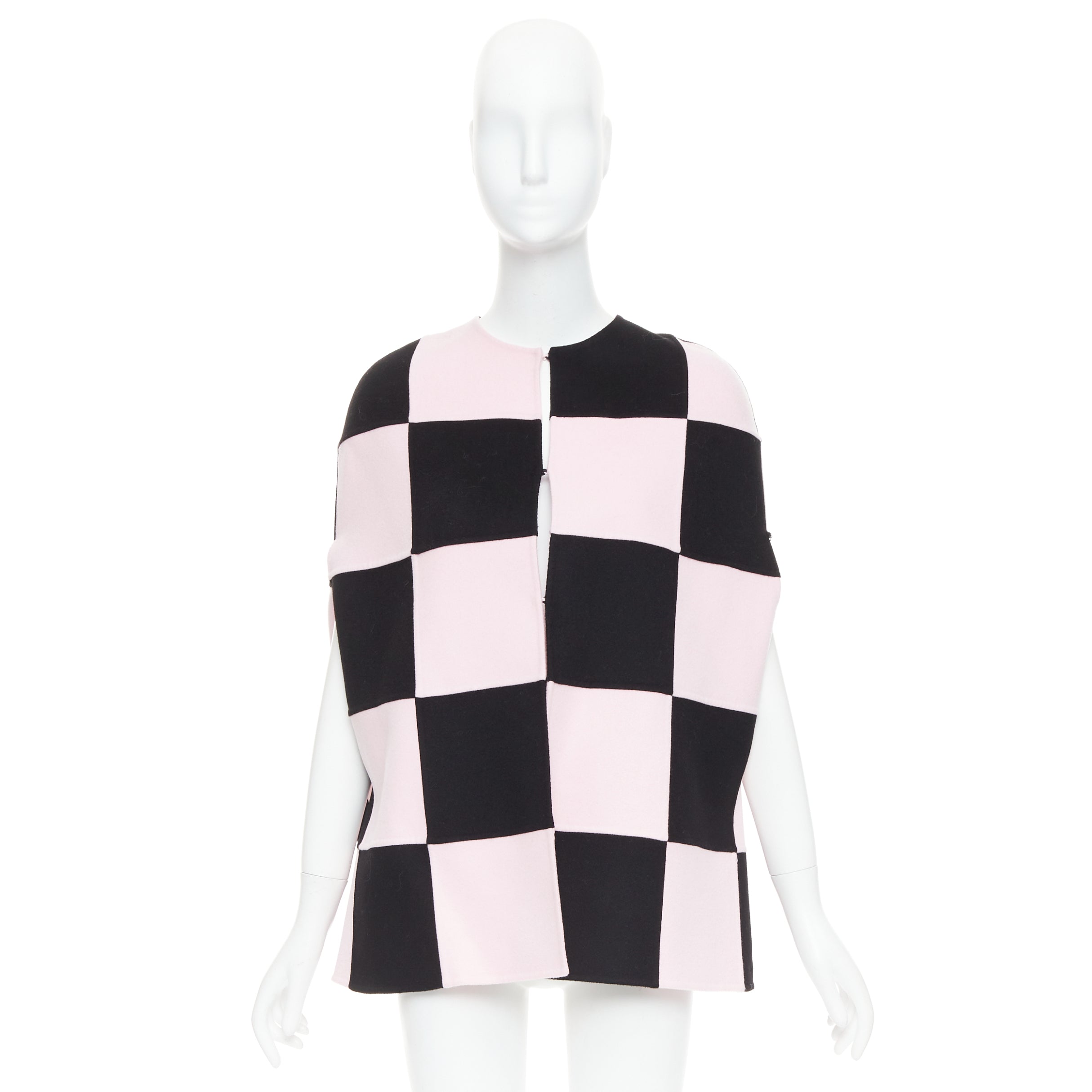 Valentino Checkered Cape Coat - Image 11