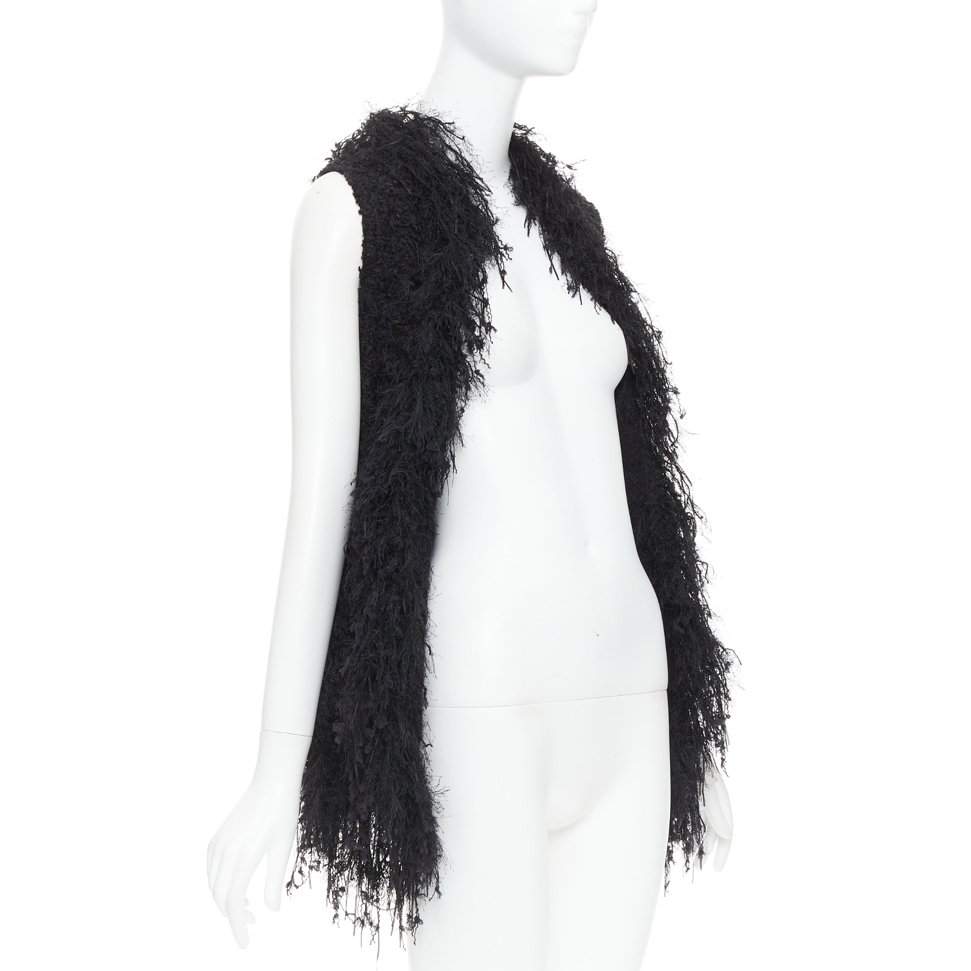 Balmain Fringe Drape Vest