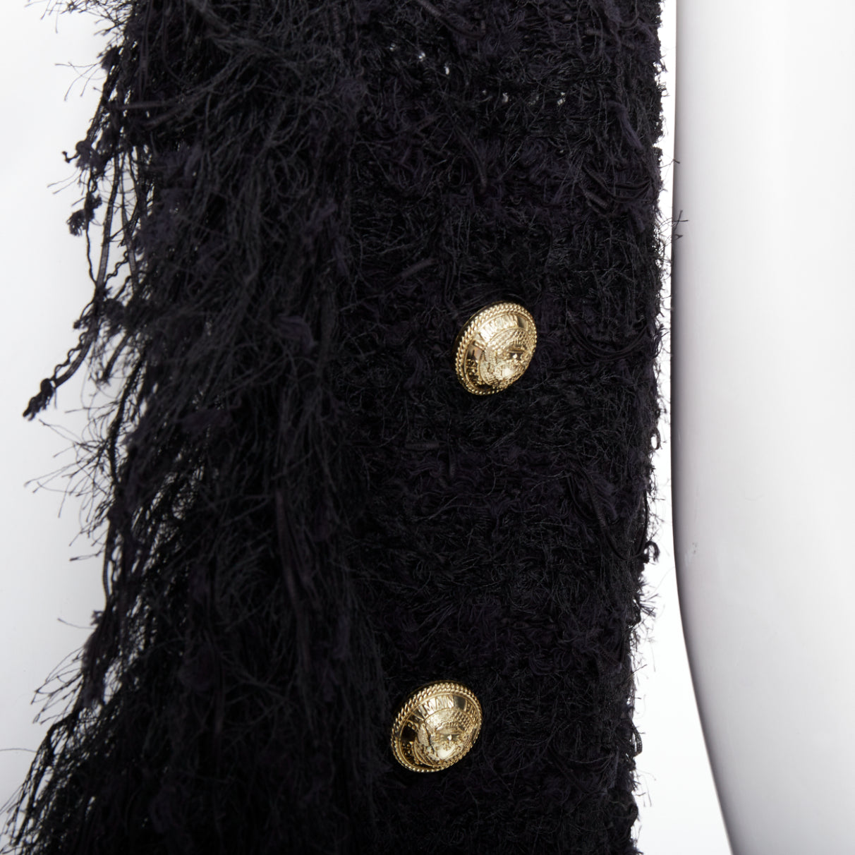 Balmain Fringe Drape Vest - Back view