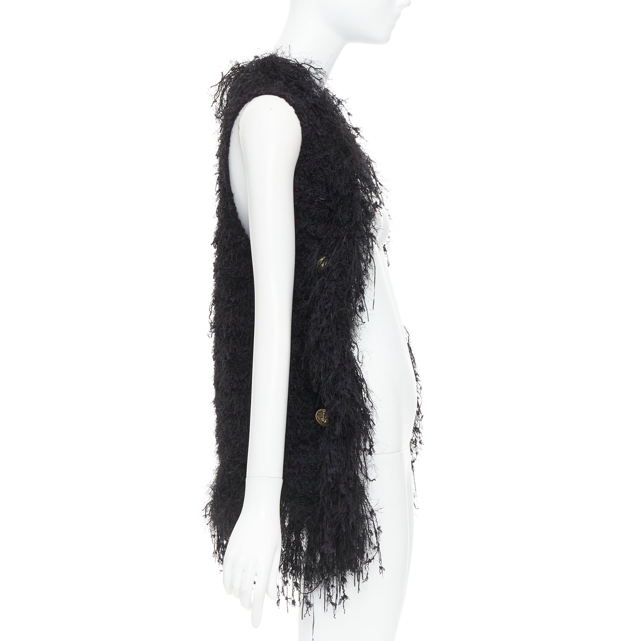 Balmain Fringe Drape Vest - 4