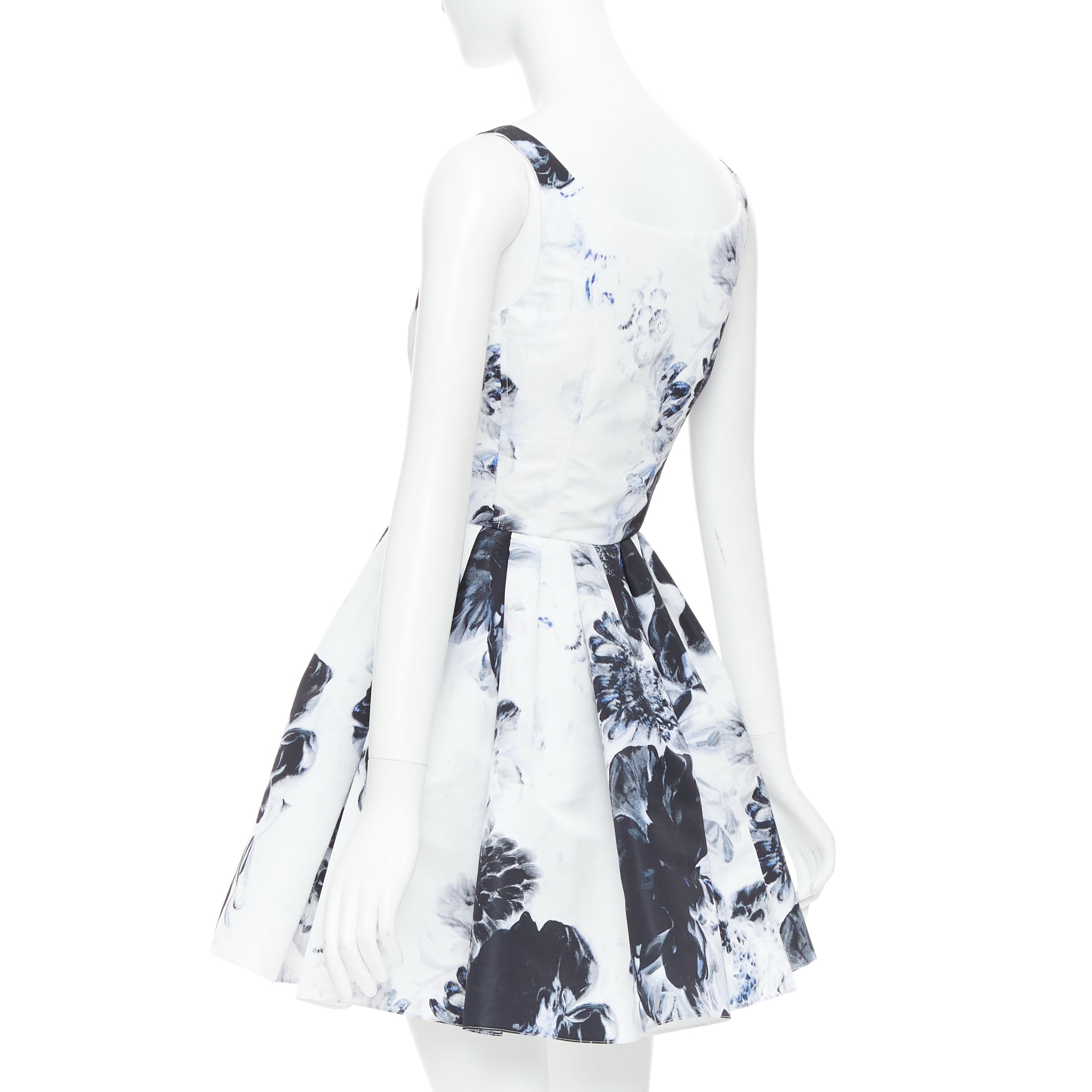 Alexander Mcqueen Ink Floral Dress - Detail 1