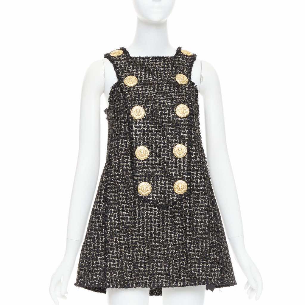 Balmain Metallic Tweed Dress