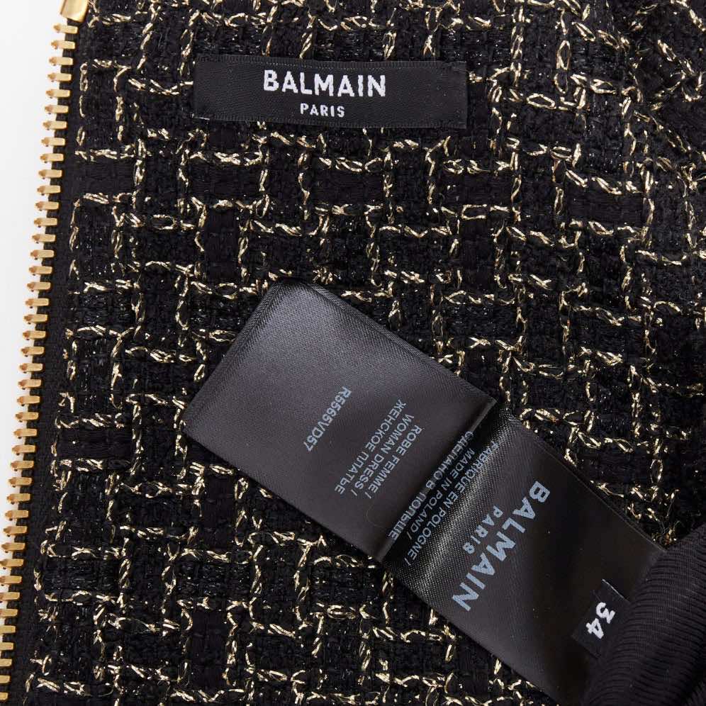 Balmain Metallic Tweed Dress - Image 10