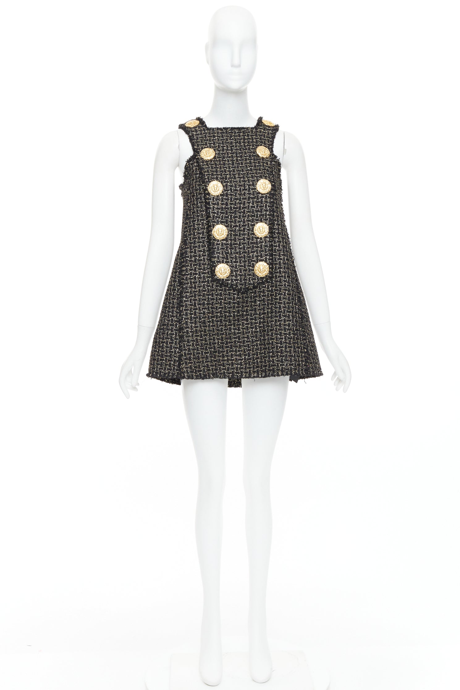 Balmain Metallic Tweed Dress - Image 11