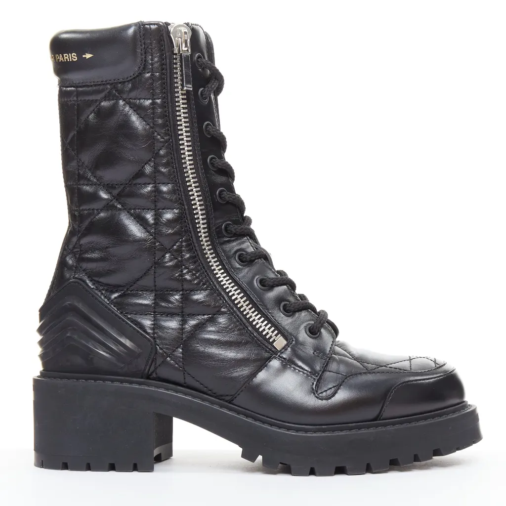 Dior D-Leader Black Leather Very good - Front View