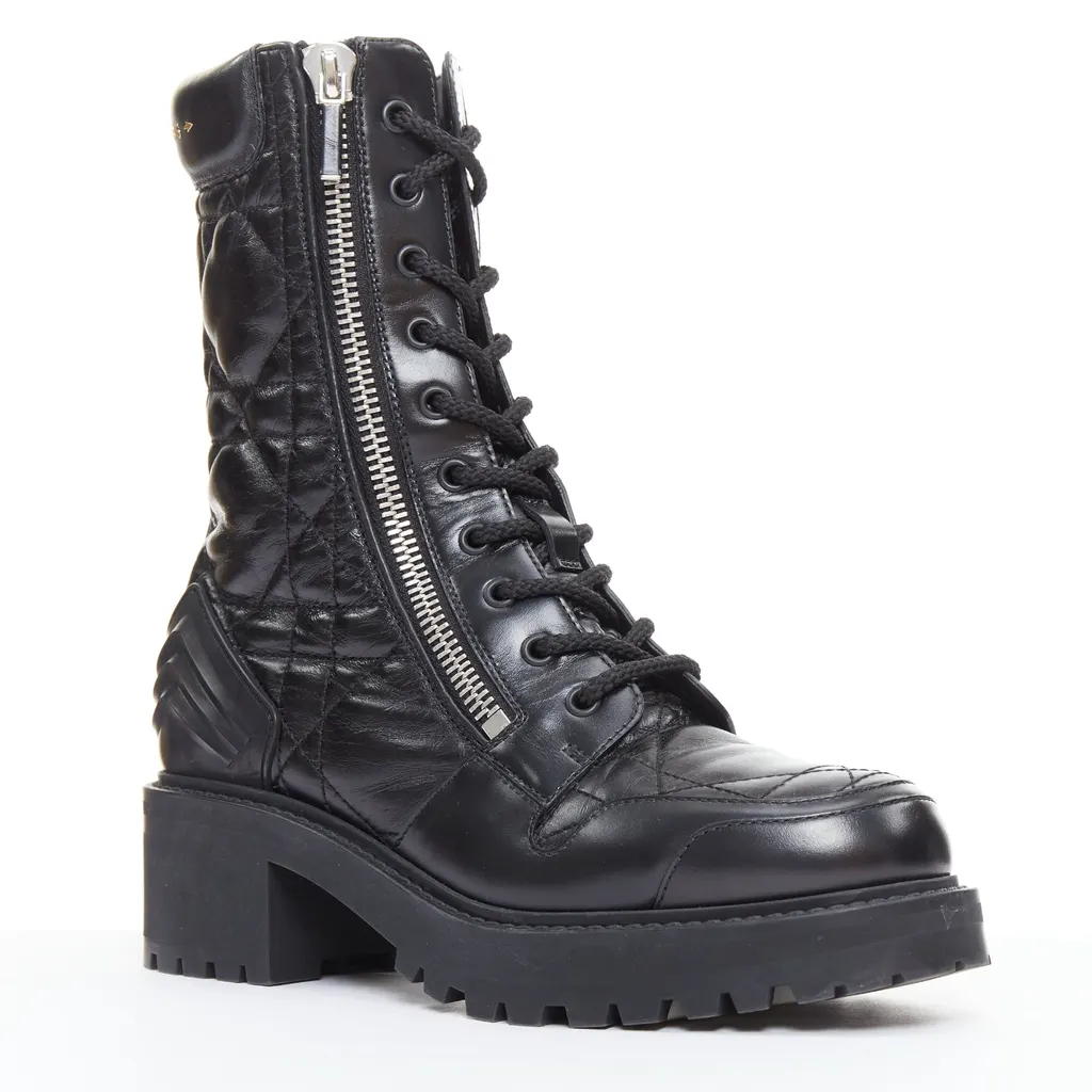 Dior D-Leader Black Leather Very good - Back View
