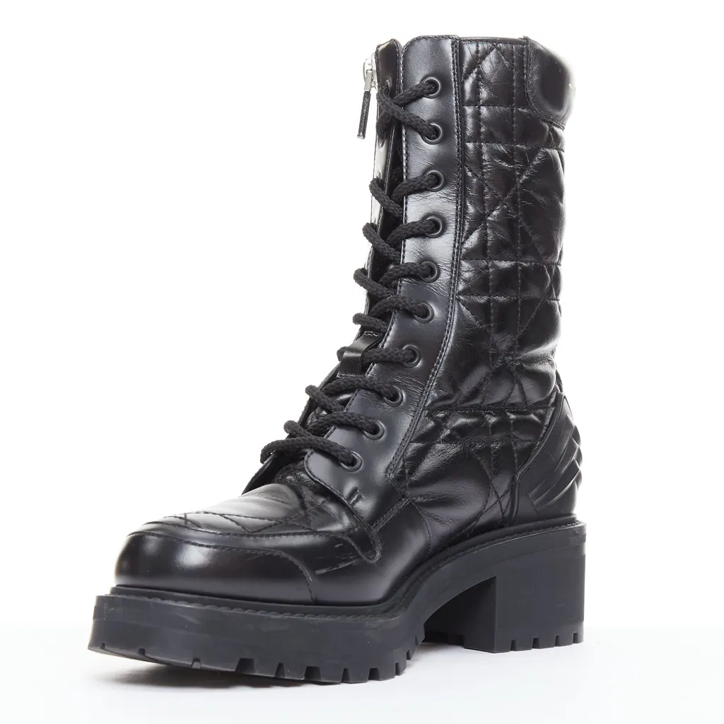 Dior D-Leader Black Leather Very good - Model View