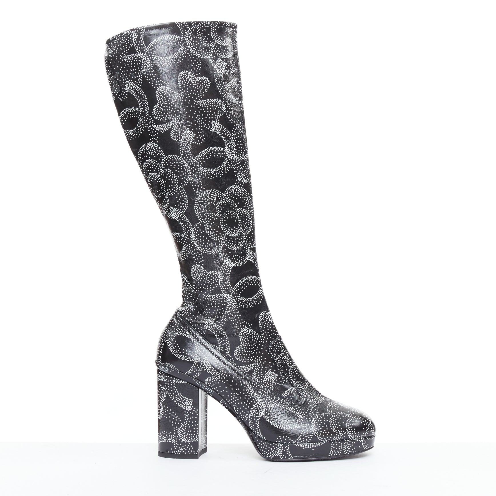 Chanel Monogram Bronze Rain Boots