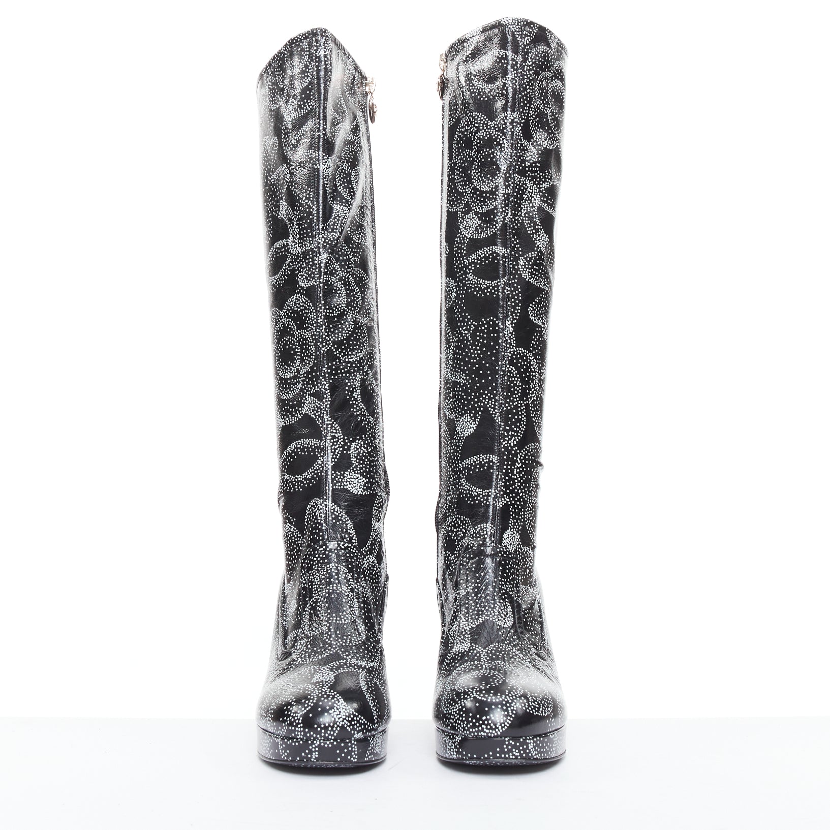 Chanel Monogram Bronze Rain Boots - Image 6
