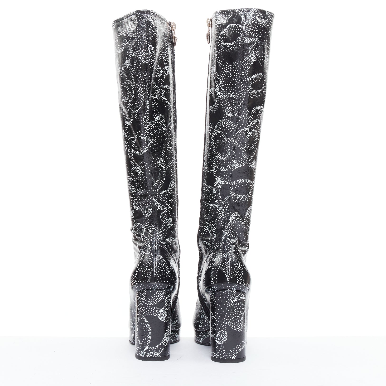 Chanel Monogram Bronze Rain Boots - 4
