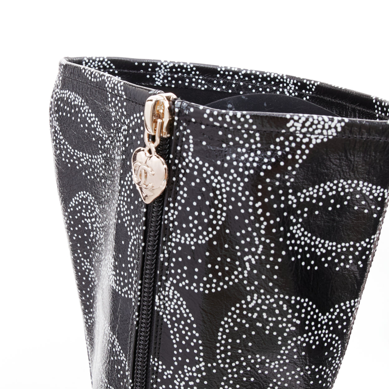 Chanel Monogram Bronze Rain Boots - Image 10