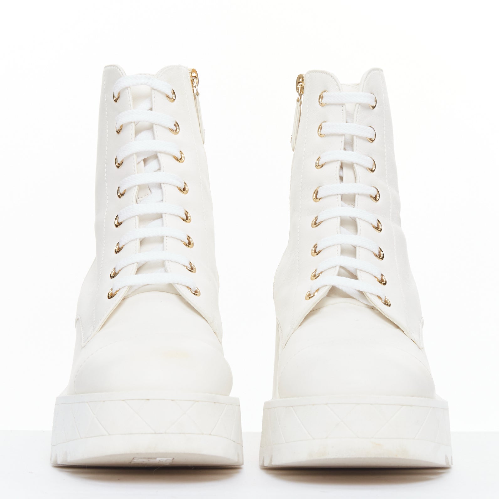 Chanel Silver Lucite Heel Boots - Image 6