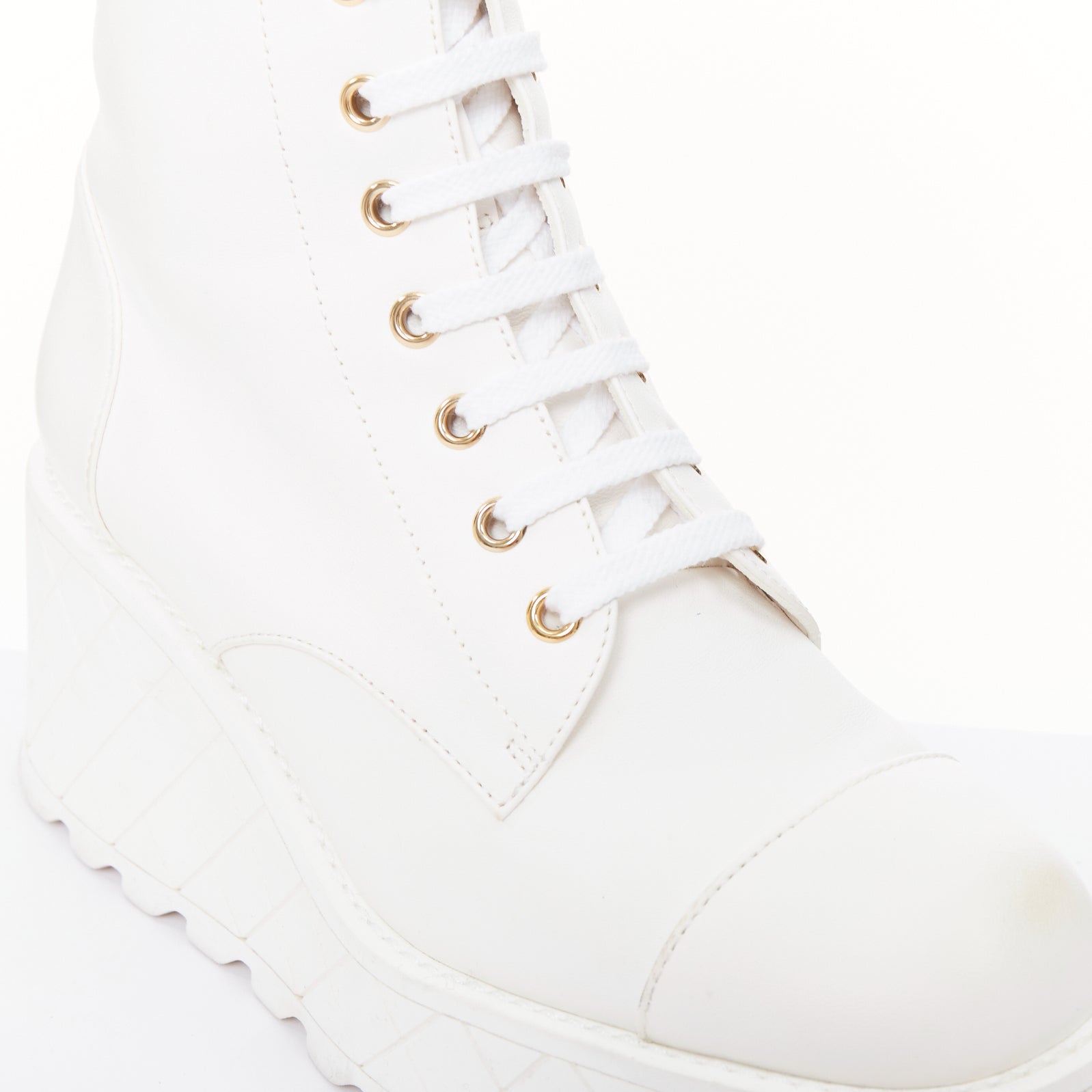 Chanel Silver Lucite Heel Boots - Detail 2