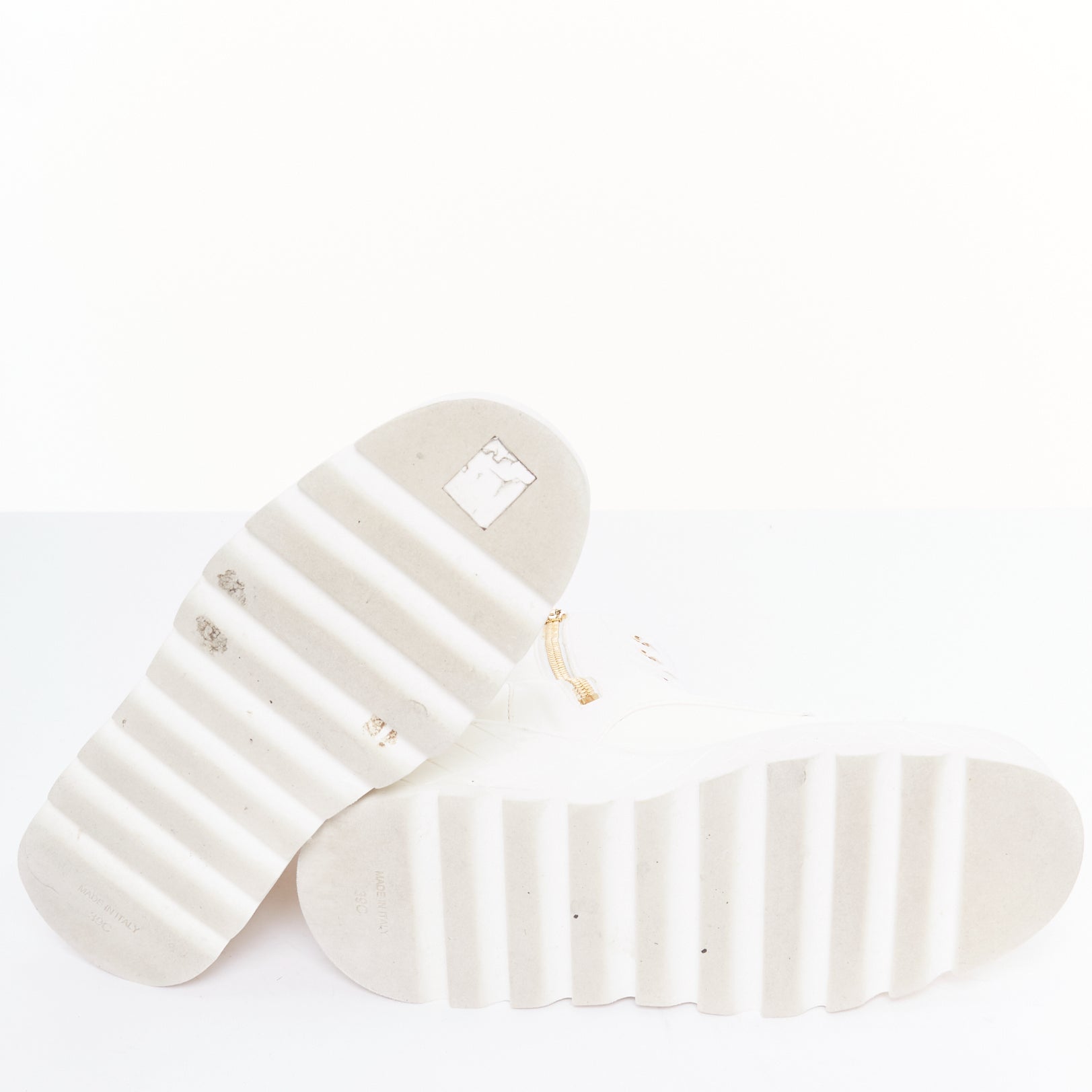 Chanel Silver Lucite Heel Boots - Image 13