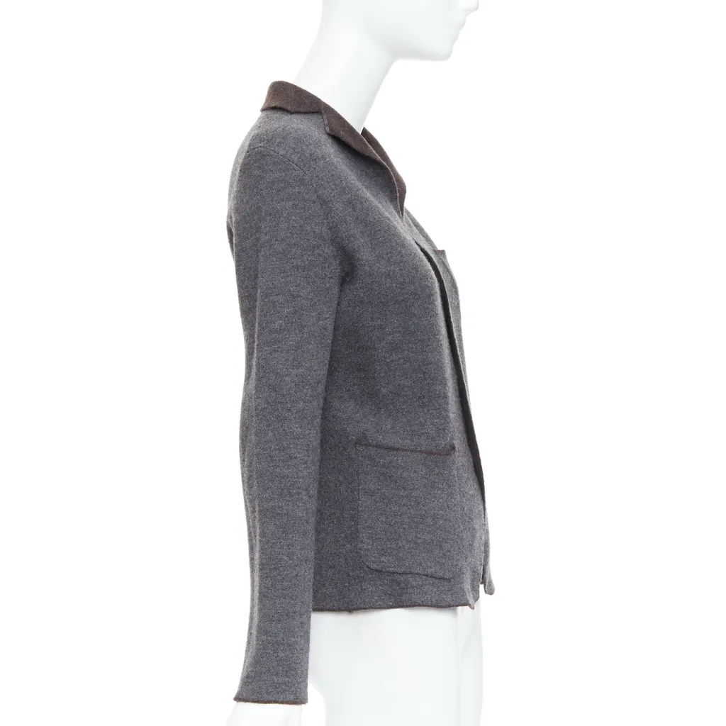 45RPM Double Faced Blazer Grey Wool Very good - Box View