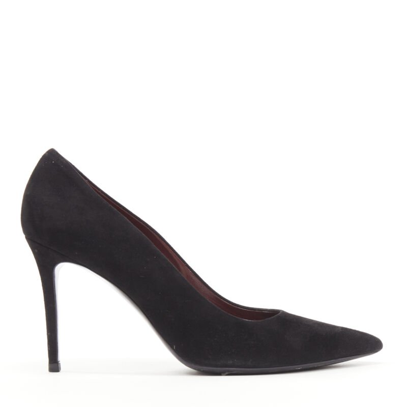 Celine Black Suede Stilettos