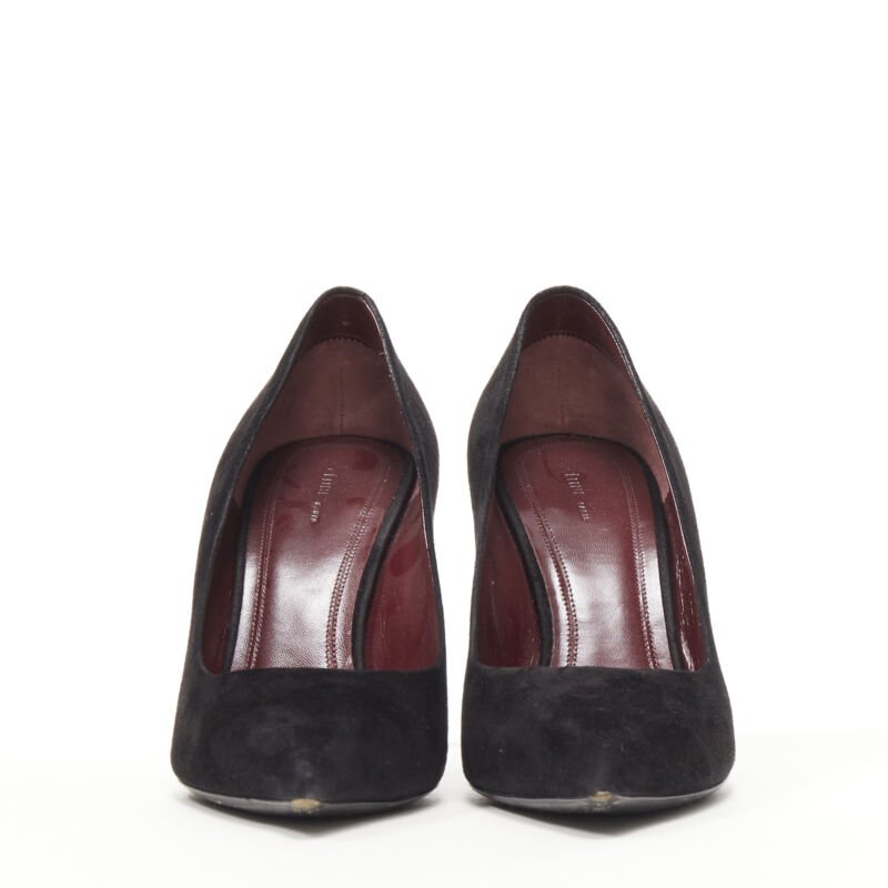 Celine Black Suede Stilettos - Image 6