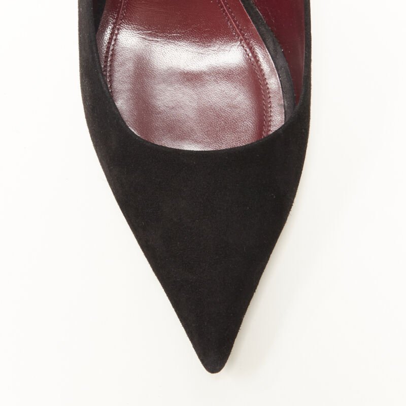 Celine Black Suede Stilettos - Detail 2