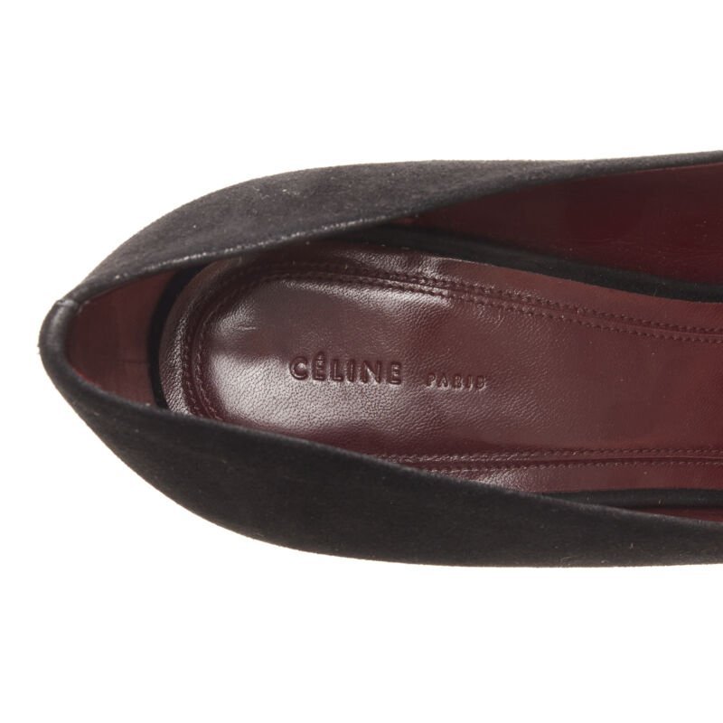 Celine Black Suede Stilettos - Image 12