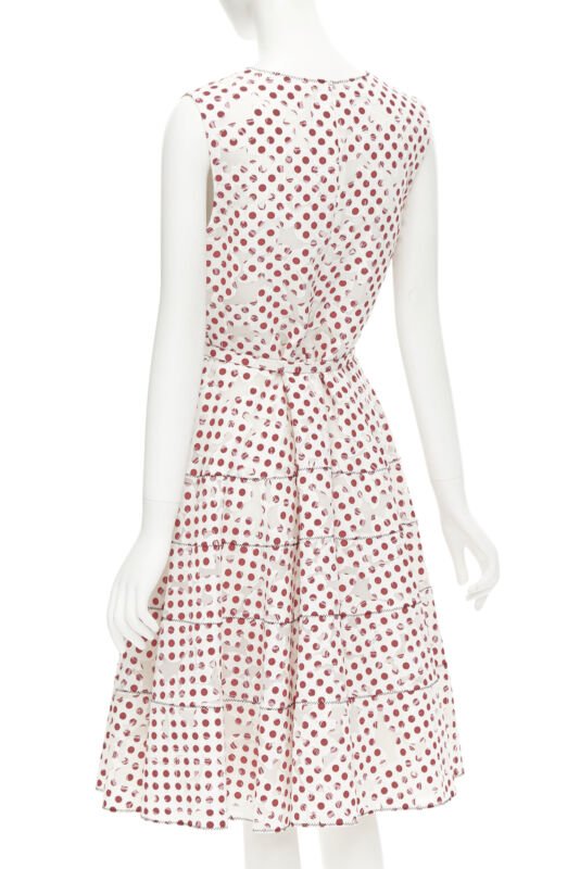 Oscar De La Renta Polkadot Devore Dress - Detail 1