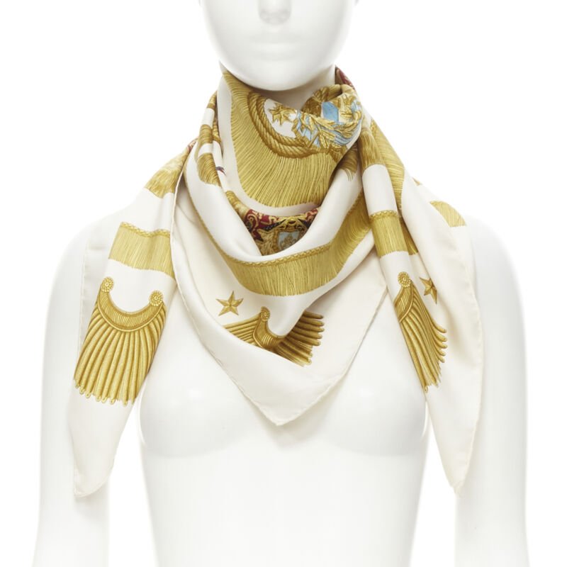 Hermès Poste Print Scarf - Back view