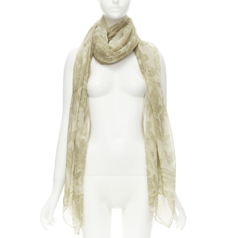 Giorgio Armani Floral Sheer Scarf