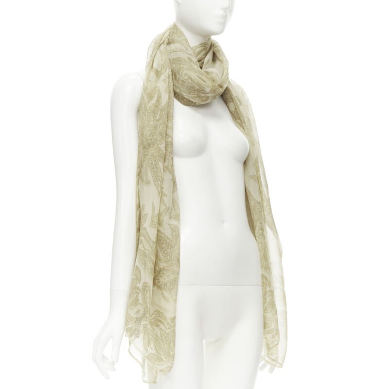 Giorgio Armani Floral Sheer Scarf - Image 6