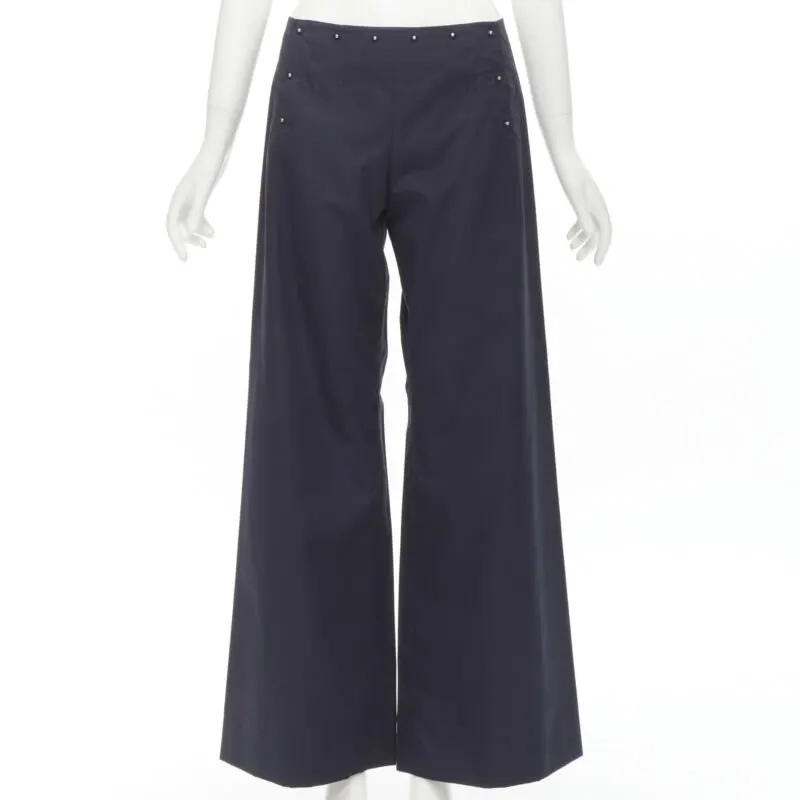 Jean Paul Gaultier Nautical Button Pants Navy Cotton Very good - Front View