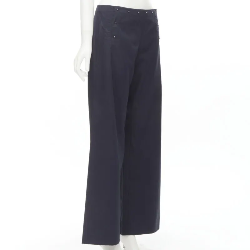 Jean Paul Gaultier Nautical Button Pants Navy Cotton Very good - Inside View