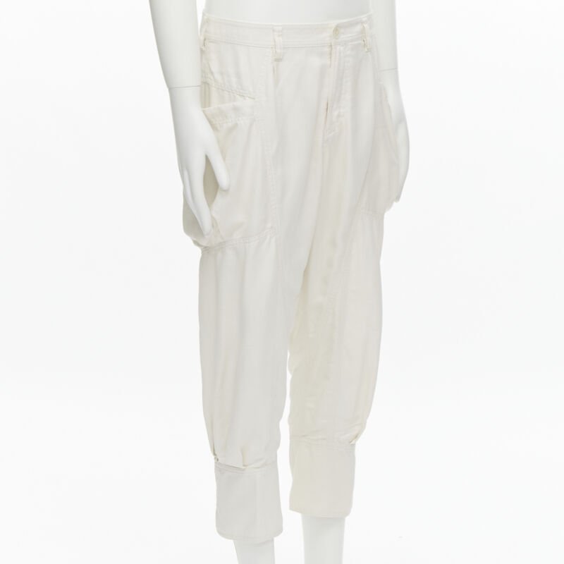 Issey Miyake White Parachute Pants - Image 6
