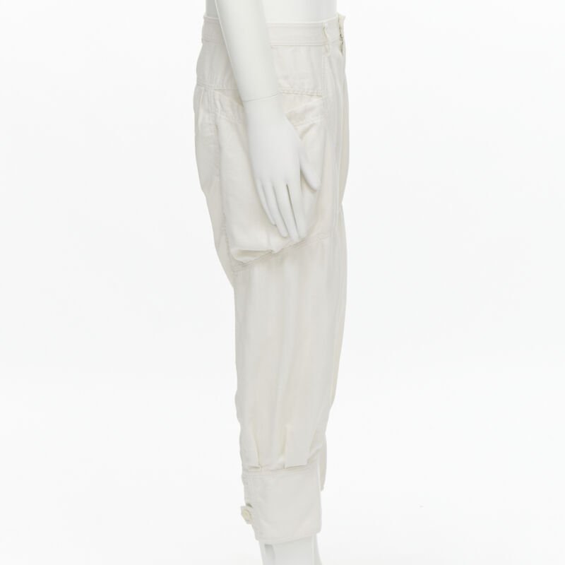 Issey Miyake White Parachute Pants - 4