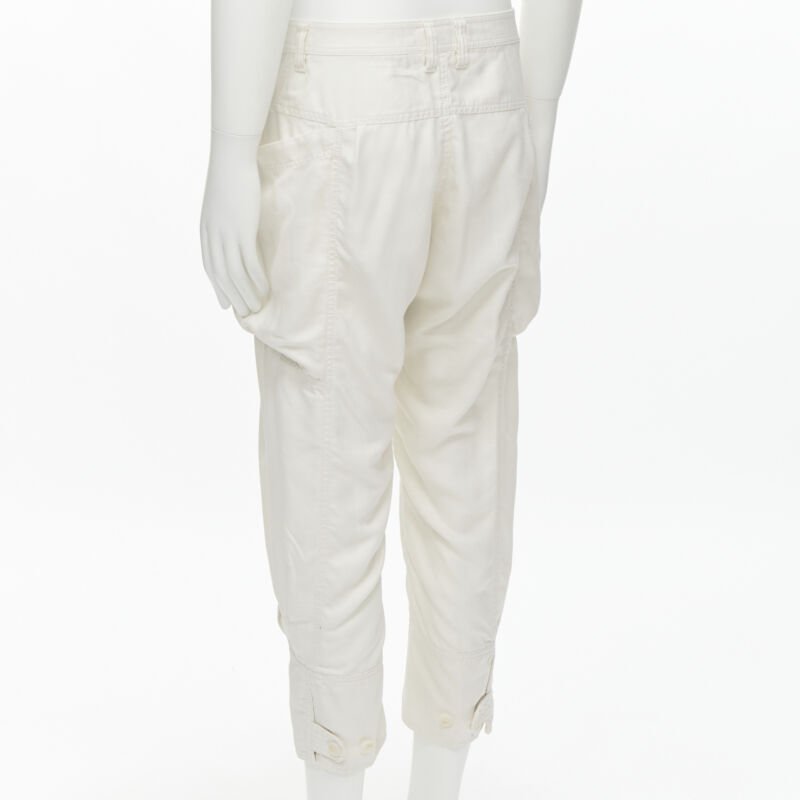 Issey Miyake White Parachute Pants - Detail 1