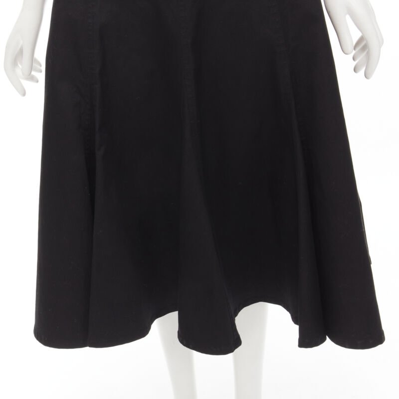 Yohji Yamamoto Flared Cotton Skirt - Back view