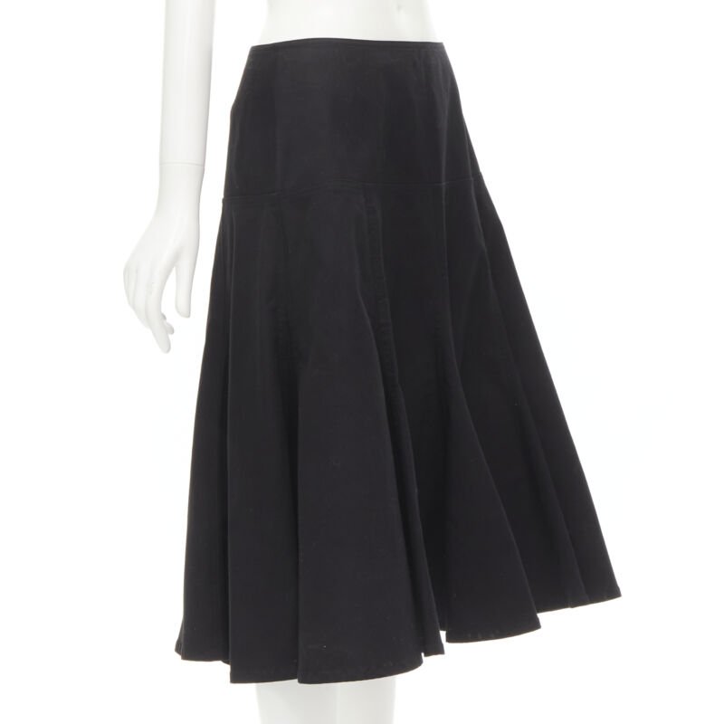 Yohji Yamamoto Flared Cotton Skirt - Image 6