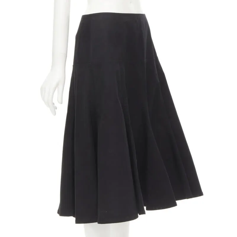 Yohji Yamamoto Flared Cotton Skirt Black Cotton Never worn - Inside View