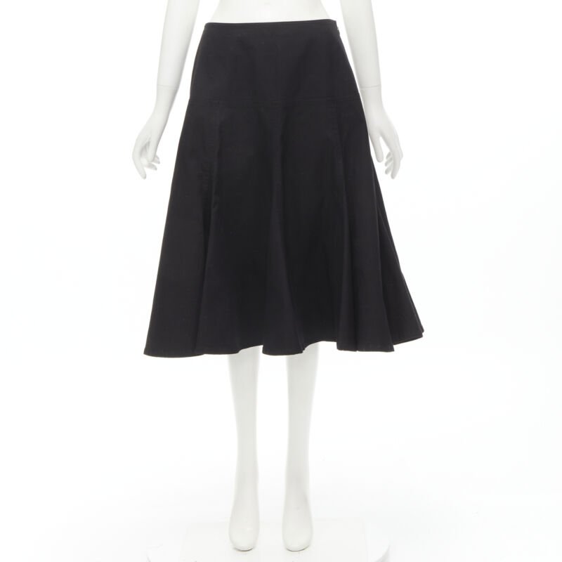 Yohji Yamamoto Flared Cotton Skirt - Image 11