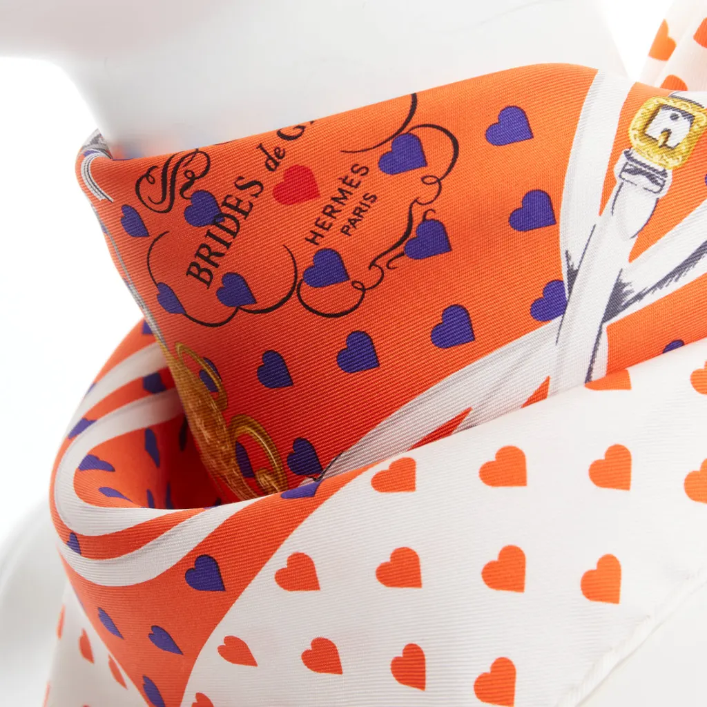 Hermès Bride de Gala Love Orange Silk Never worn - Back View