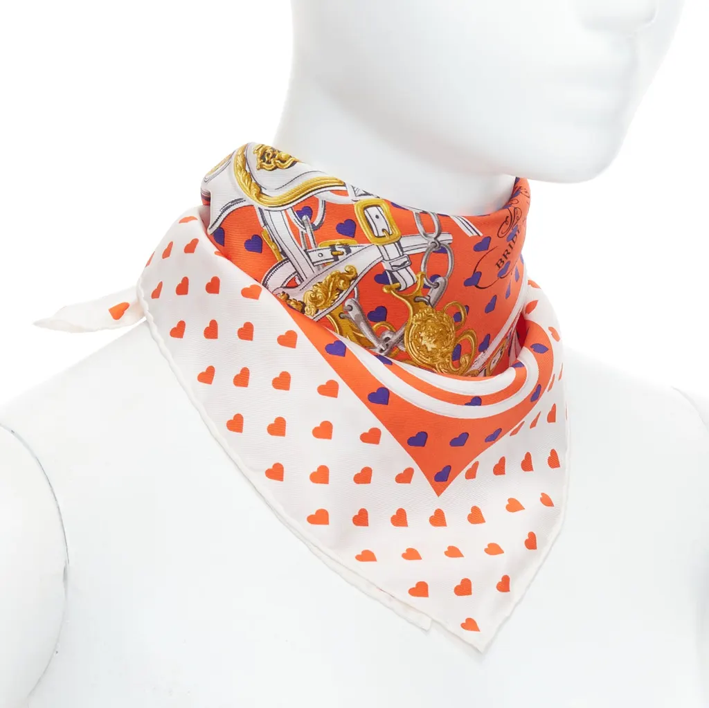 Hermès Bride de Gala Love Orange Silk Never worn - Inside View