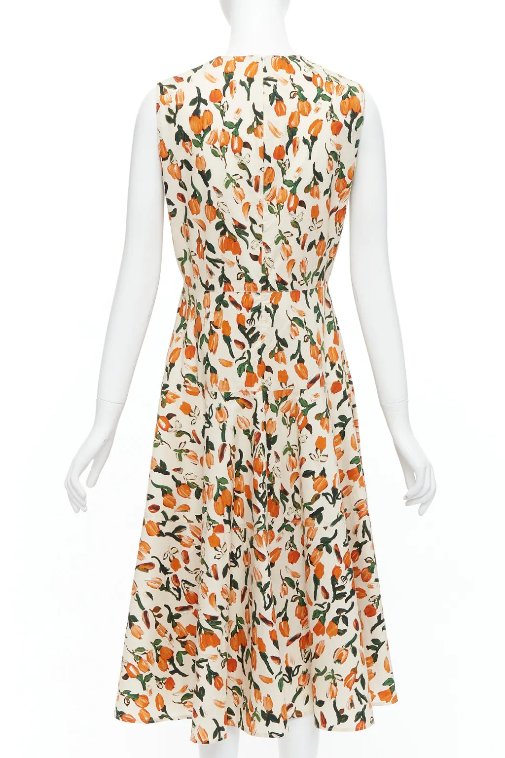 Marni Tulip Summer Dress Orange Cotton Never worn - Box View