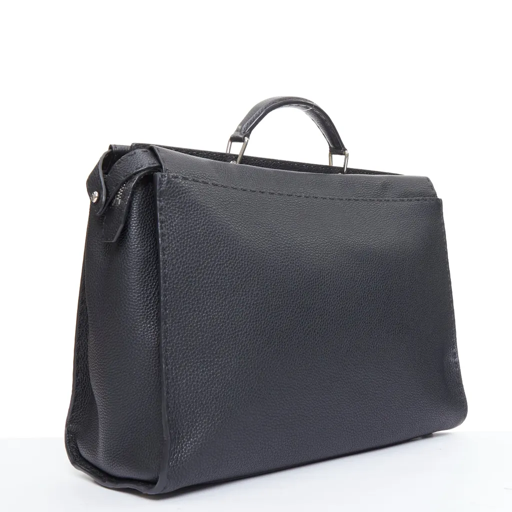 Fendi Peekaboo Black Leather Good - Inside View