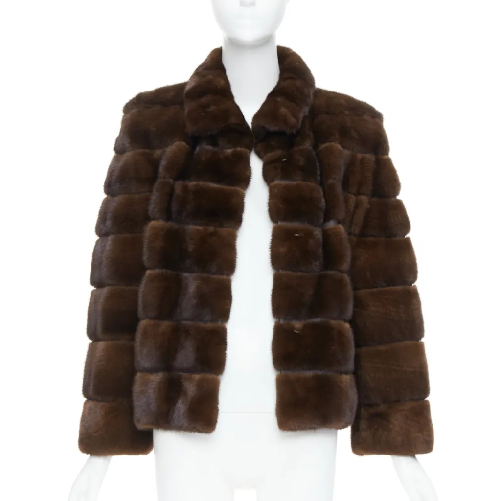 Unsigned Brown Rare Fur Jacket Brown Fur Very good - Front View