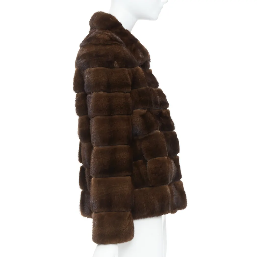 Unsigned Brown Rare Fur Jacket Brown Fur Very good - Box View