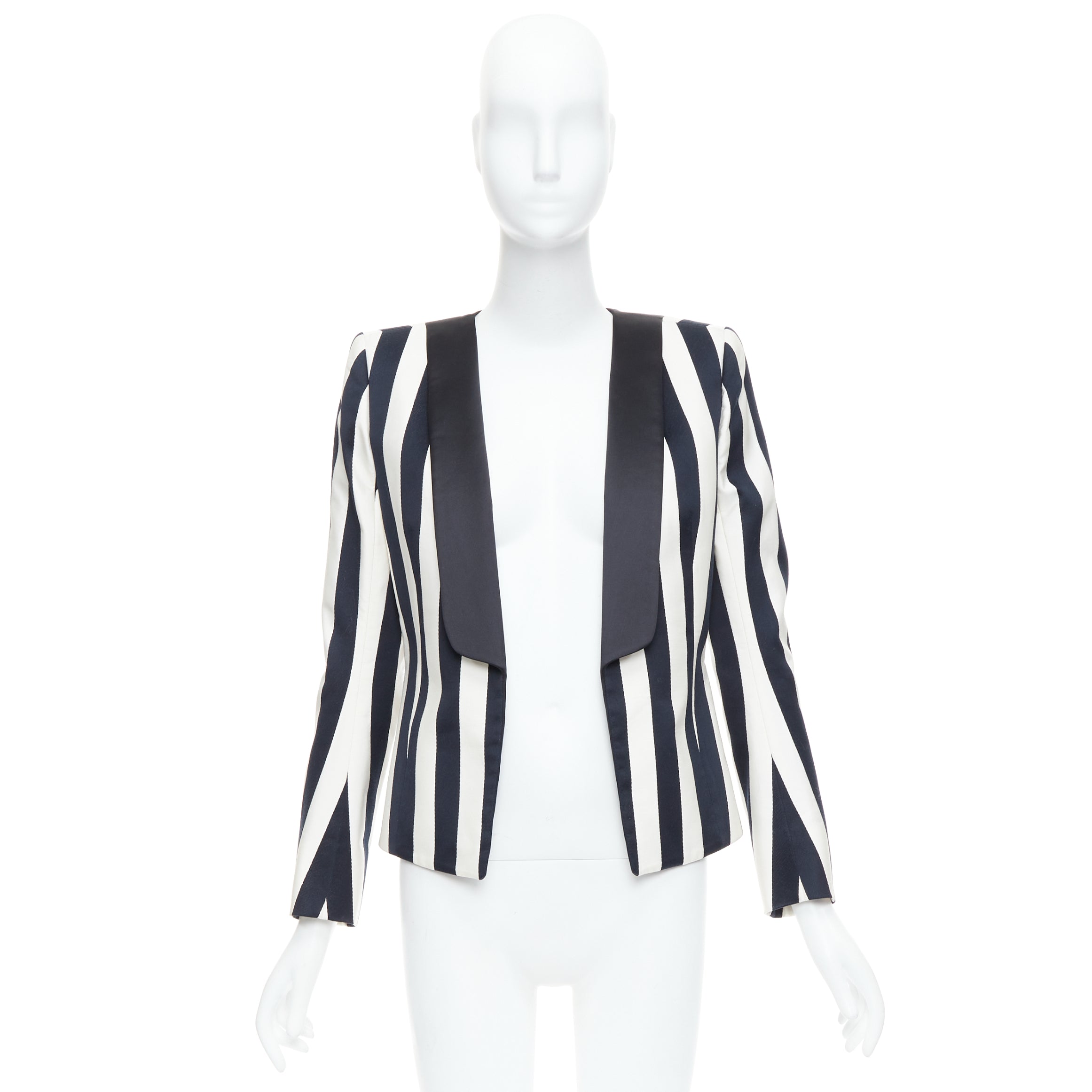 Balmain Striped Power Blazer - Image 11
