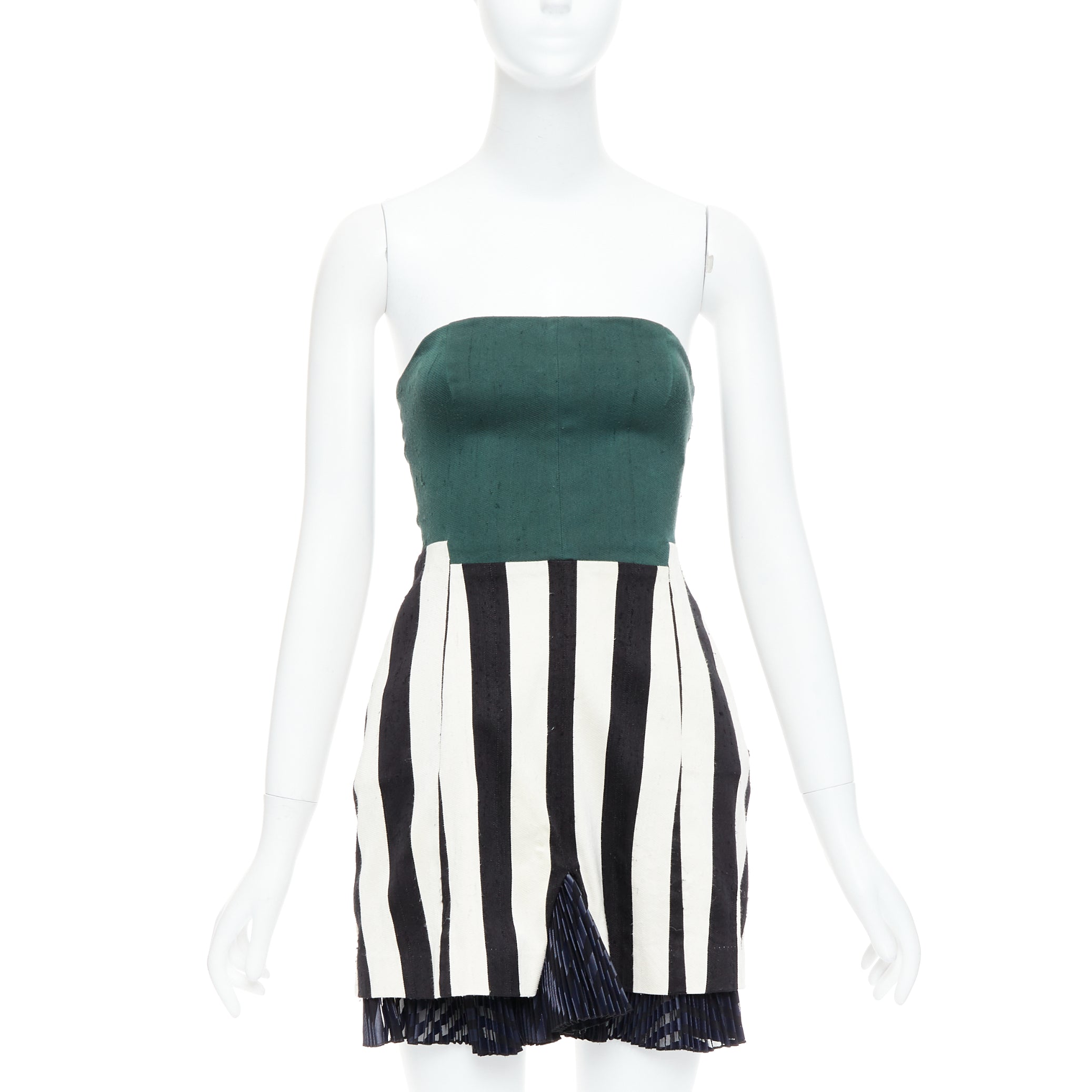 Toga Archives Striped Strapless Dress