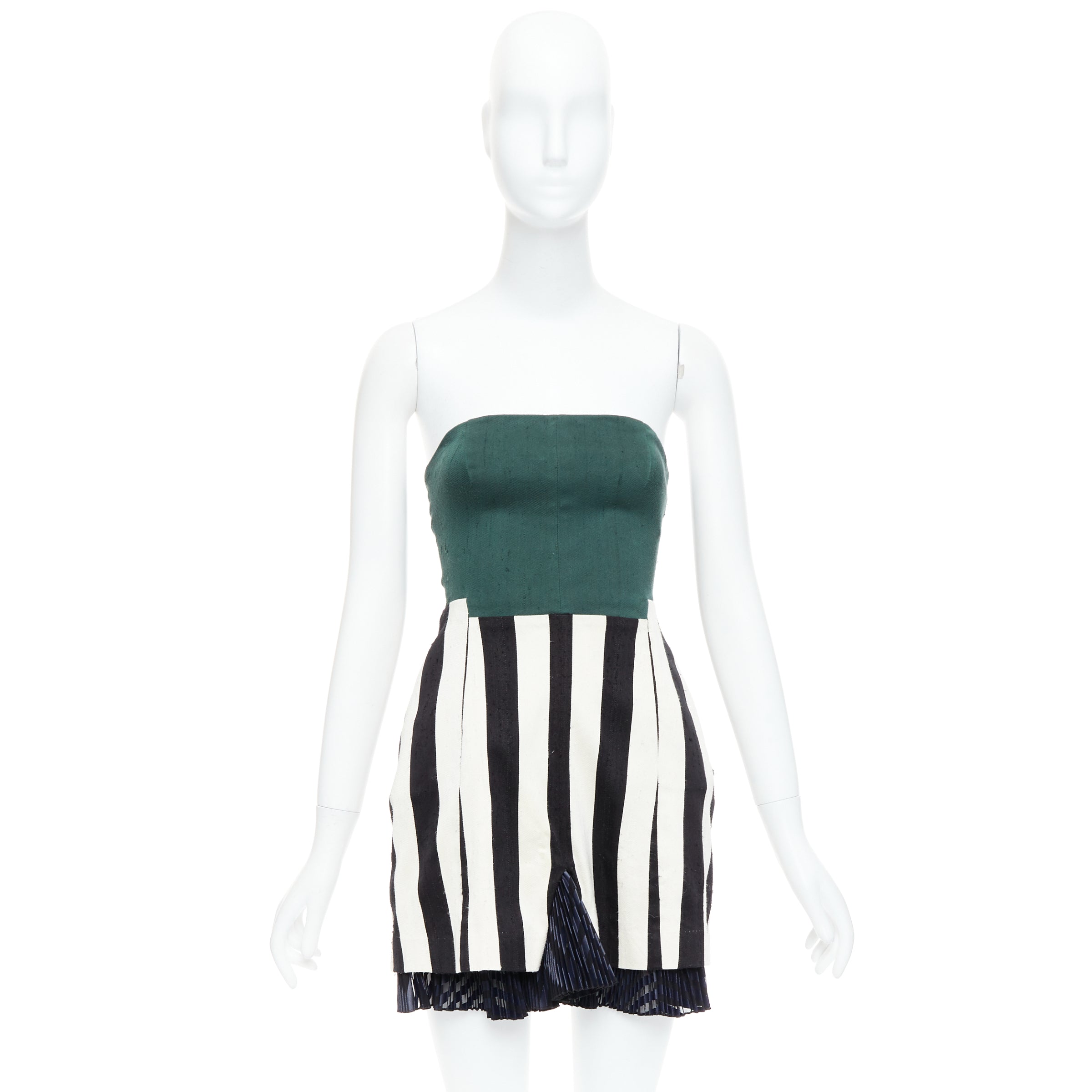 Toga Archives Striped Strapless Dress - Image 11