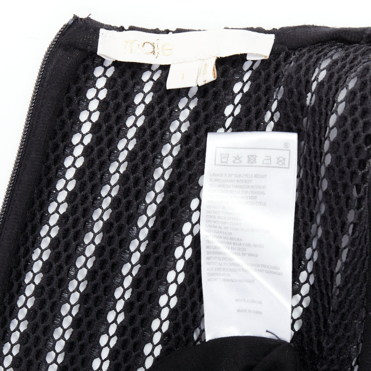 Maje Sheer Panel Dress - Image 10